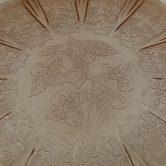 VTG Pink Depression Glass Platter - Picture 2 of 9